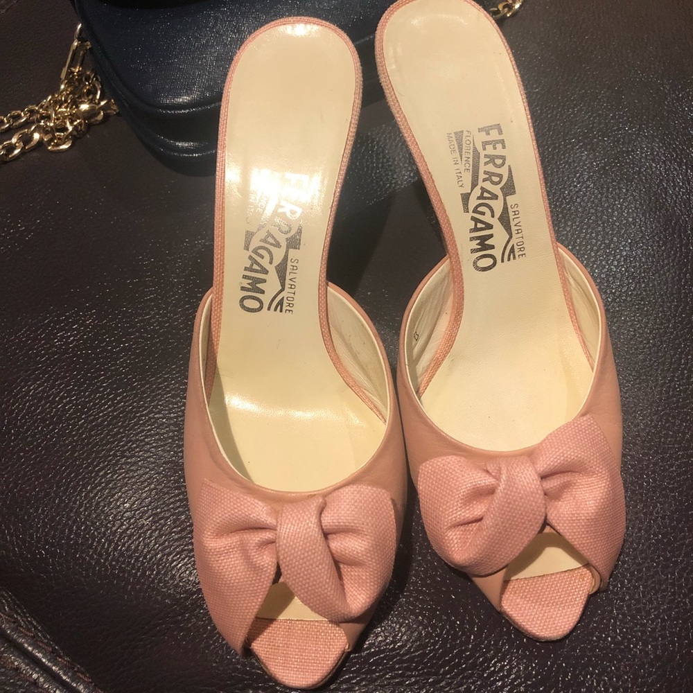 Ferragamo kitten heel sandals